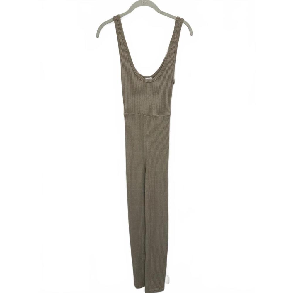 Princess Polly Ribbed Knit Jumpsuit with Belt